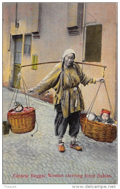 ¤¤  -  CHINE  -  Femme Chinoise Portant Ses Bébés  - Chinese Beggar Woman Carrying Hired Babies  -  ¤¤ - Chine