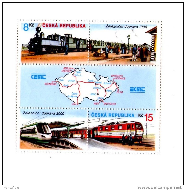 Czech Republic - Historic And New Trains, S/S,MNH - Blocs-feuillets