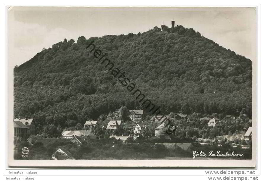 Görlitz - Die Landskrone - Foto-AK 40er Jahre - Görlitz