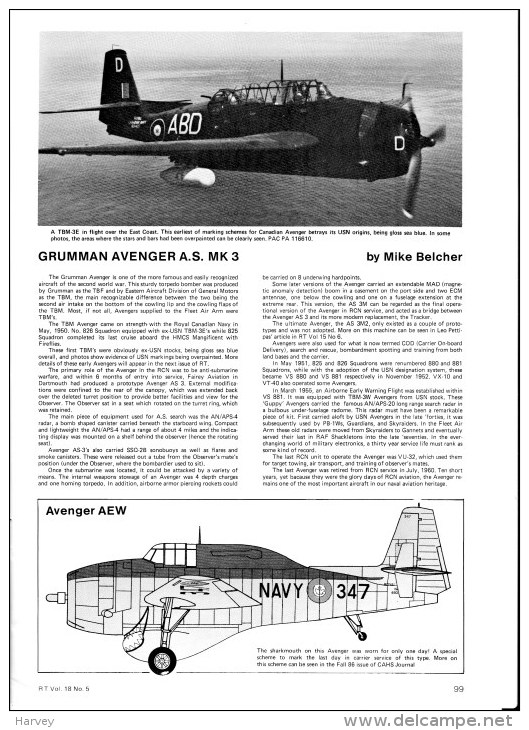 Random Thoughts Vol 18 N° 5 Special Royal Canadian Navy Aircrafts - Otros & Sin Clasificación