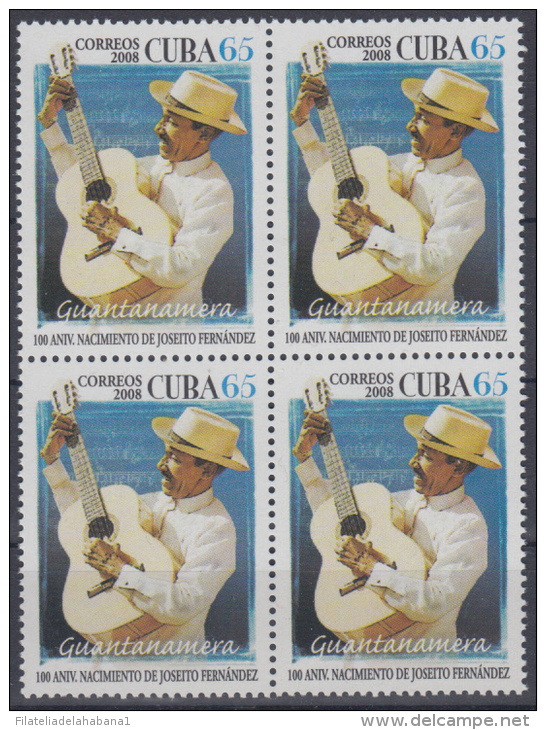 2008.16 CUBA BLOCK4 2008. SINGER JOSEITO FERNANDEZ. CANTANTE. - Ongebruikt