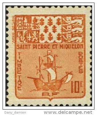 SAINT PIERRE ET MIQUELON - YT TAXE 67 NEUF - ARMOIRIES (1957) - Portomarken