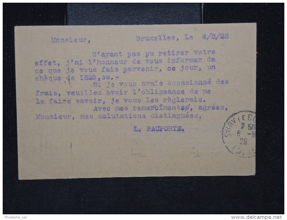 BELGIQUE - Carte Commerciale De Bruxelles Pour La France En 1928 - A Voir - Lot P11279 - Cartas & Documentos