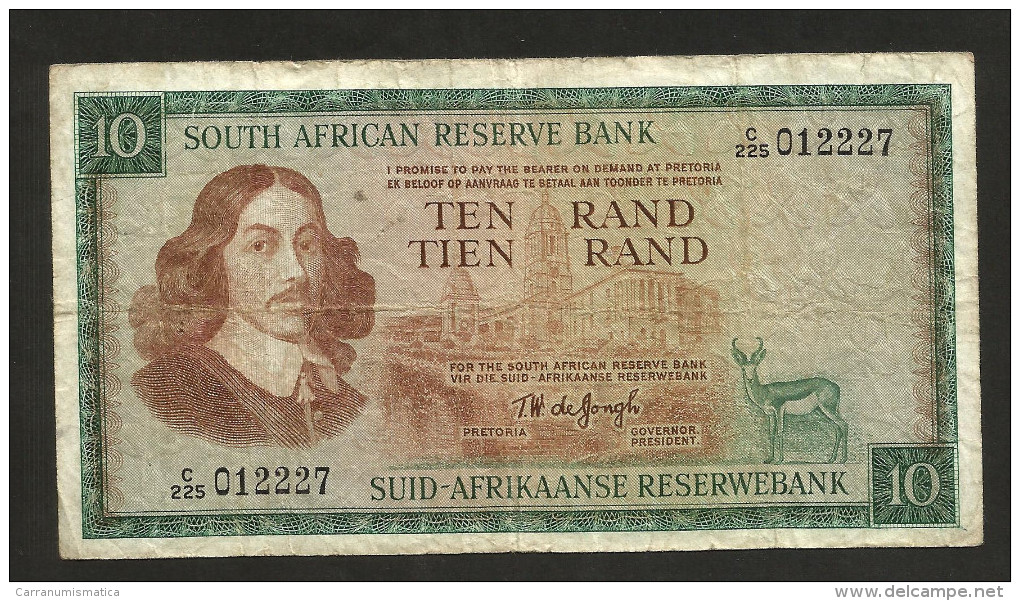 SOUTH AFRICA - SOUTH AFRICAN RESERVE BANK - 10 RAND ( 1966 - 1976 ) - South Africa