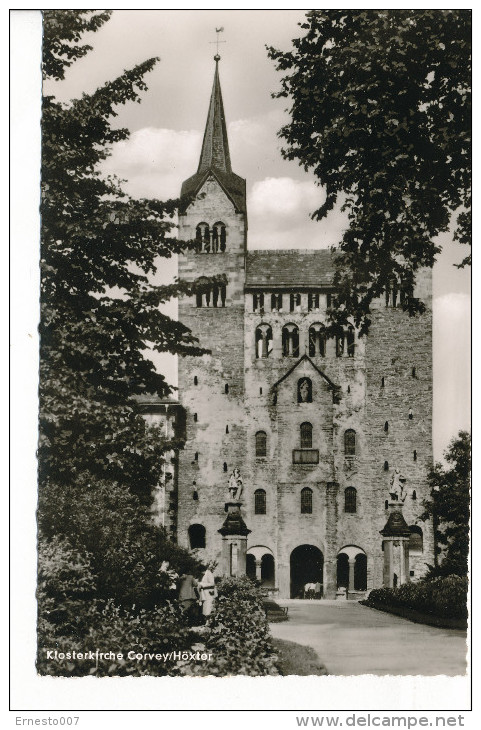 Deutschland, PK/CP, Klosterkirche Corvey/Höxter, Ungebraucht, - Siehe Scan *) - Hoexter