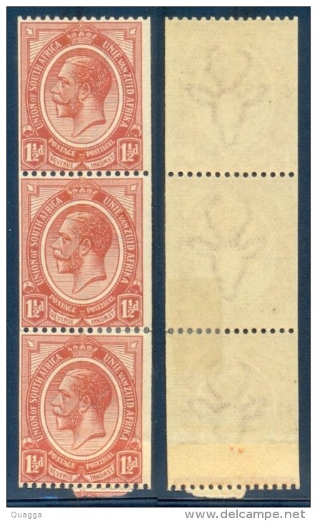 South Africa 1920. 1½d COIL STAMP With Join (UHB R3 V6). SACC 19*, SG 20*. - Neufs