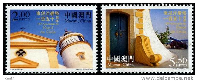 MACAU 2015 - Phares, Farol Da Guia - 2 Val Neufs // Mnh - Unused Stamps