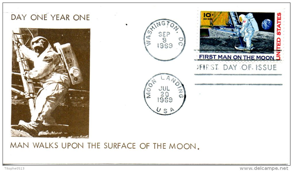 USA. PA 73 De 1969 Sur Enveloppe 1er Jour. Neil Armstrong. - Nordamerika
