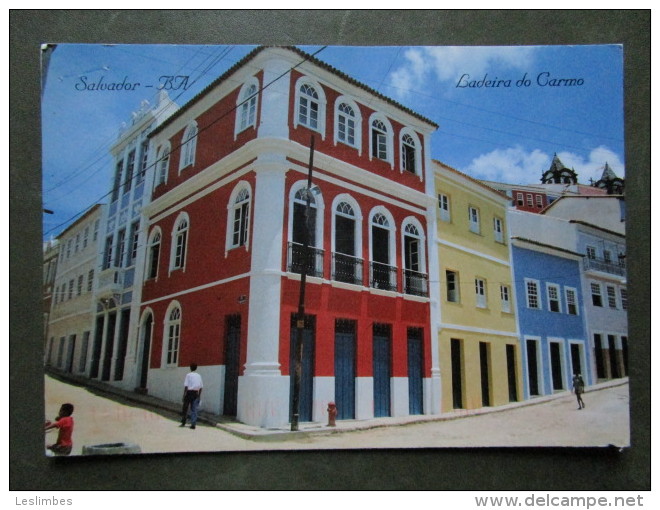 Salvador, Bahia. Conjunto De Casas Na Ladeira Do Carmo. - Salvador De Bahia