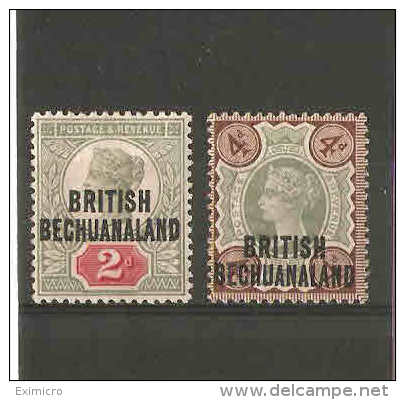 BECHUANALAND 1891 2d, 4d SG 34/35 MOUNTED MINT Cat £27+ - 1885-1895 Colonie Britannique