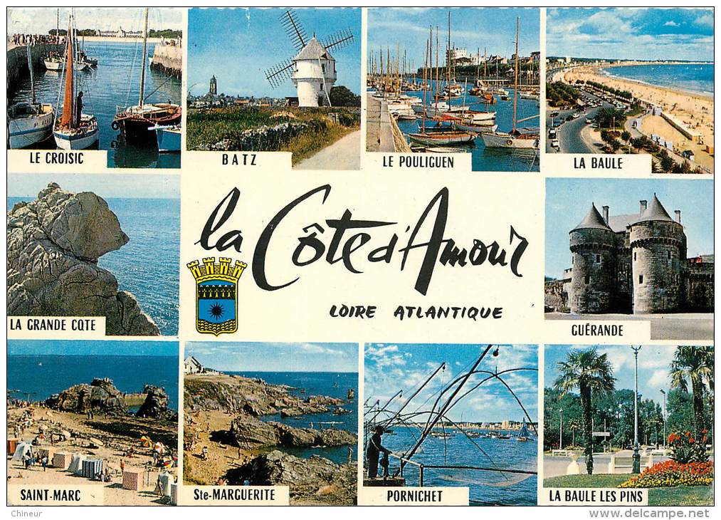 LA COTE D'AMOUR LOIRE ATLANTIQUE CARTE MULTIVUES - Altri & Non Classificati