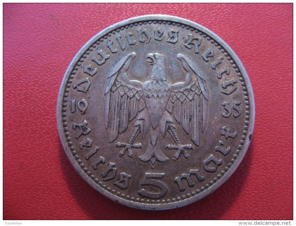 Allemagne - 5 Mark 1935 A Hindenburg 4415 - 5 Reichsmark