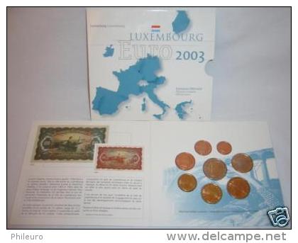 Luxembourg 2003 : BU Officiel Avec Les 8 Pièces De 1c à 2€ - Luxembourg