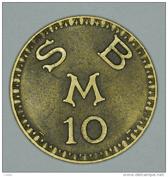 Monaco Jeton Token 10 FRANCS - ST DES BAINS DE MER - "" CERCLE Des ÉTRANGERS "" # 3 - Other & Unclassified