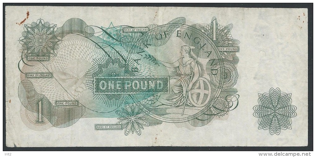 BANKNOTES 1966 GRAN BRETAGNA - ENGLAND-REGNO UNITO  1 POUND SERIE  S32L(646408) - 1 Pound