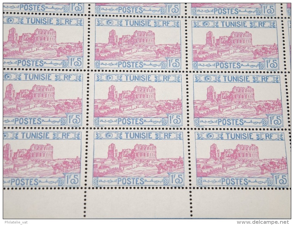 FRANCE - TUNISIE - Lot  de feuilles et panneaux - Neuf luxe ** en grande majorité - Côte 1600 € - Lot n° 10097