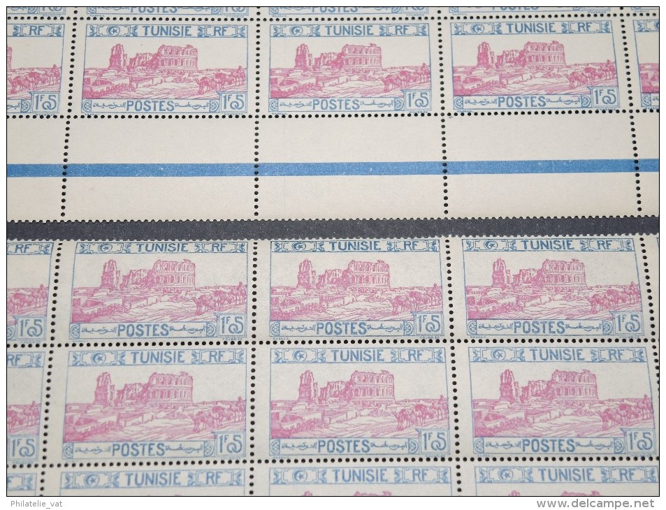 FRANCE - TUNISIE - Lot  de feuilles et panneaux - Neuf luxe ** en grande majorité - Côte 1600 € - Lot n° 10097