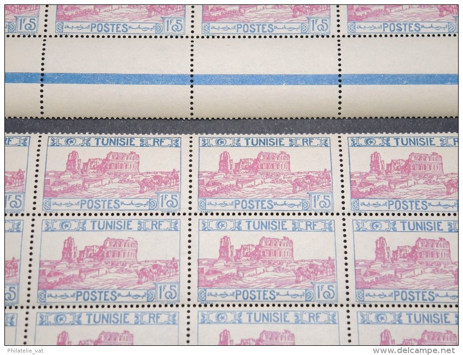 FRANCE - TUNISIE - Lot  de feuilles et panneaux - Neuf luxe ** en grande majorité - Côte 1600 € - Lot n° 10097