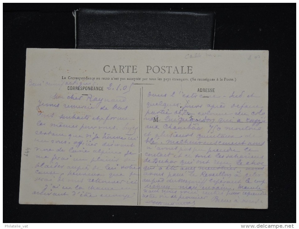 FRANCE - Cachet De La Subdivision D ' Ain Sefra Sur Cp En Franchise En 1905 - A Voir - Lot P11663 - Military Postmarks From 1900 (out Of Wars Periods)