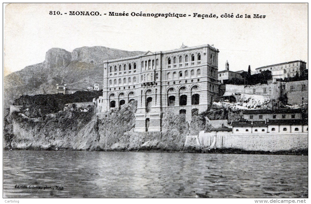 Monaco. Musée Océanographique. Façade, Côté De La Mer - Oceanografisch Museum