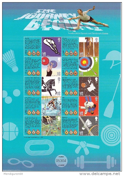 GB 2010 London 2012 Olympic And Paralympic Games Commemorative Stamp  CSS-007 - Timbres Personnalisés