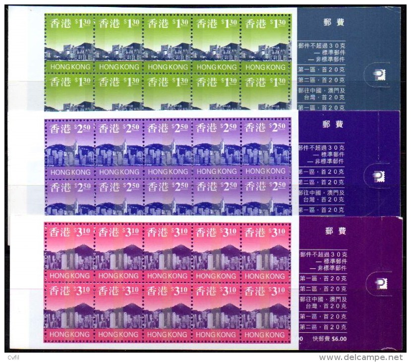 HONG KONG 1997 - Three Booklets Of The 1.30, 2.50 And 3.10 Landscape Of Hong Kong - Carnets