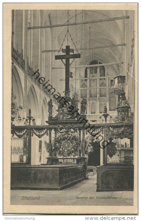 Stralsund - Nikolaikirche - Innenansicht - Orgel - Verlag Franz Oldenroth Stralsund - Stralsund