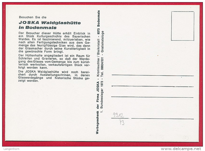 AK ´Bodenmais' (LK Regen) JOSKA-Waldglashütte - Bodenmais