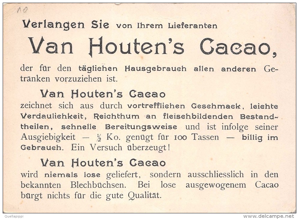 02677 "VAN HOUTEN'S CACAO - HOLLAND"  BARCHE - PORTO. FIGURINA ORIGINALE - Schokolade