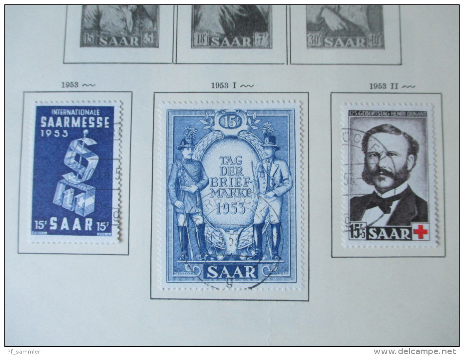 Saar 1920 - 1960 auf VD. Altes Auktionslos! Schöne gestempelte Marken! Saubere Stempel / Z.T. Ersttag / Sonderstempel