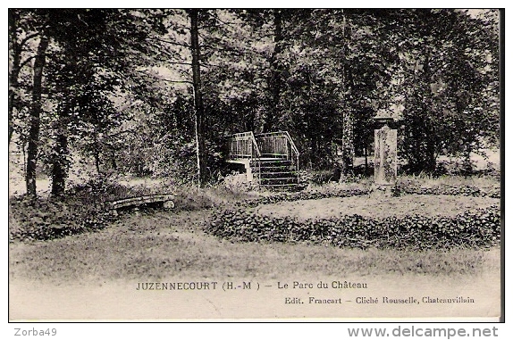 JUZENNECOURT Parc Du Château 1931 - Juzennecourt