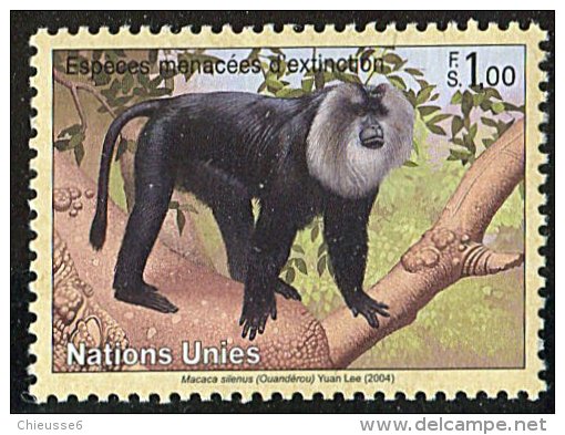 (cl. 4 - P.29) Nations Unies - Genève ** N° 496 (ref. Michel Au Dos)  Singe : Macaque - - Autres & Non Classés