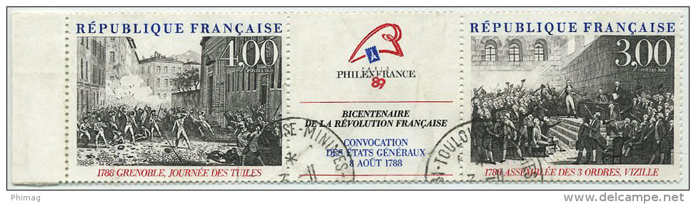 LOT TIMBRES ET OBLITERATION BICENTENAIRE REVOLUTION FRANCAISE - Revolución Francesa