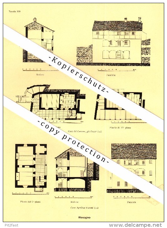 Photographien / Ansichten , 1936 , Mosogno , Berzona , Onsernone , Prospekt , Architektur , Fotos !!! - Onsernone