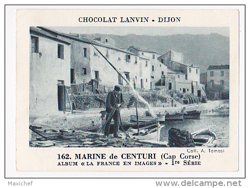 Image Chocolat Lanvin 5.4 X 7.4 - 1er Série, N°162 - Marine De Centuri (Cap Corse)  - Verso "Crokenler En Voyage" - Sammlungen