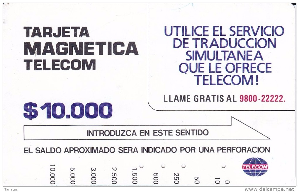 TARJETA DE COLOMBIA DE TELECOM DE $10000 UTILICE EL SERVICIO DE TRADUCCION - Colombia