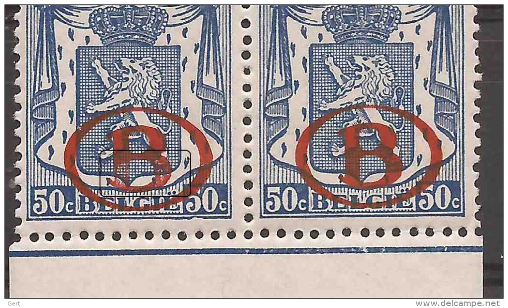 COB / OBP D28 bloc de 4 date 1939 - blok van 4 datum 1939