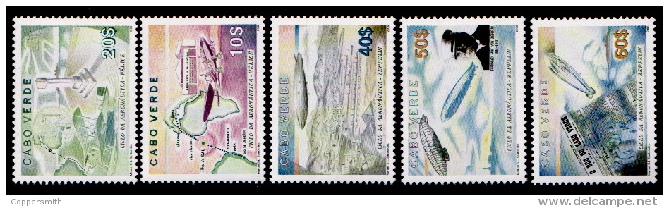 (026) Cape Verde  Flight / Planes / Avions / Flugzeuge / Zeppelin / Rare / Scarce  ** / Mnh  Michel 902-906 - Cape Verde