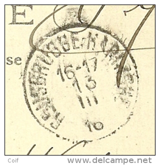 Kaart (Paris) Met Als Aankomst Stempel ROUSBRUGGE-HARINGHE Op 13/3/16 - Not Occupied Zone