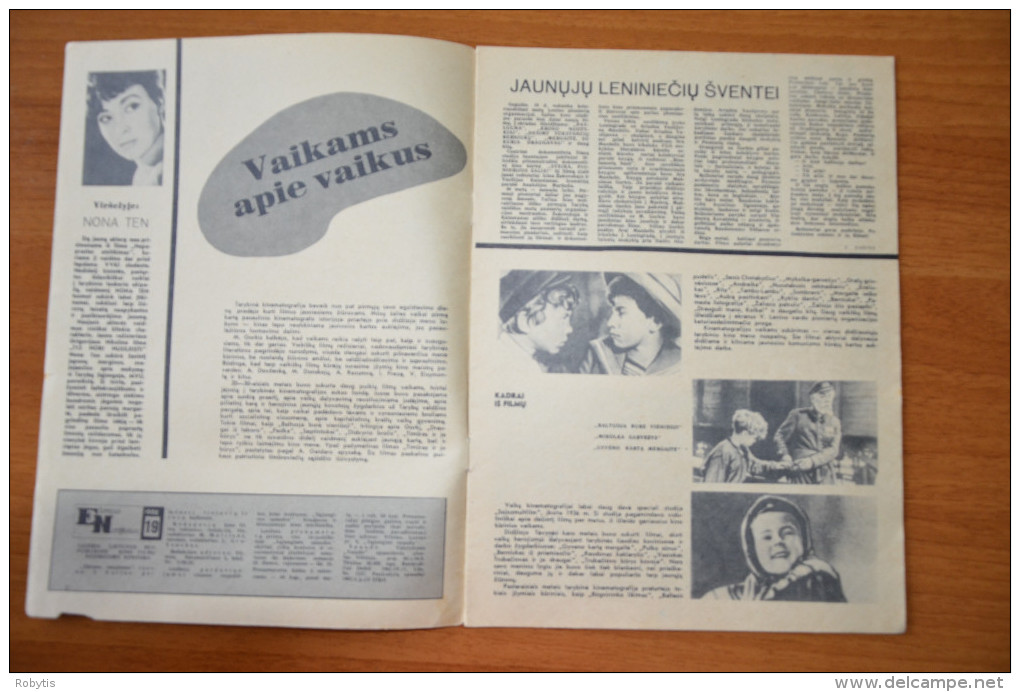 Lithuania USSR Cinema 1962 Nr. 19 - Revues & Journaux