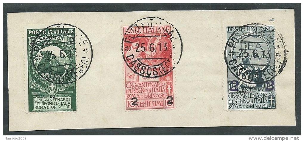 1913 REGNO USATO SOPRASTAMPATI ANNULLO EGEO CASO - F - Aegean (Caso)