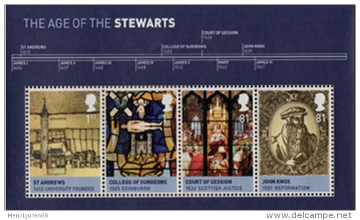 GROSSBRITANNIEN GRANDE BRETAGNE GB 2010 THE AGE OF STEWART MS MINT SG MS3053 MI B55-2917-20 SC SH2774 YV F71-3301-04 - Hojas & Múltiples