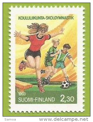 Finlande 1993 1200 ** Éducation Physique Gymnaste Et Footballeurs - Unused Stamps