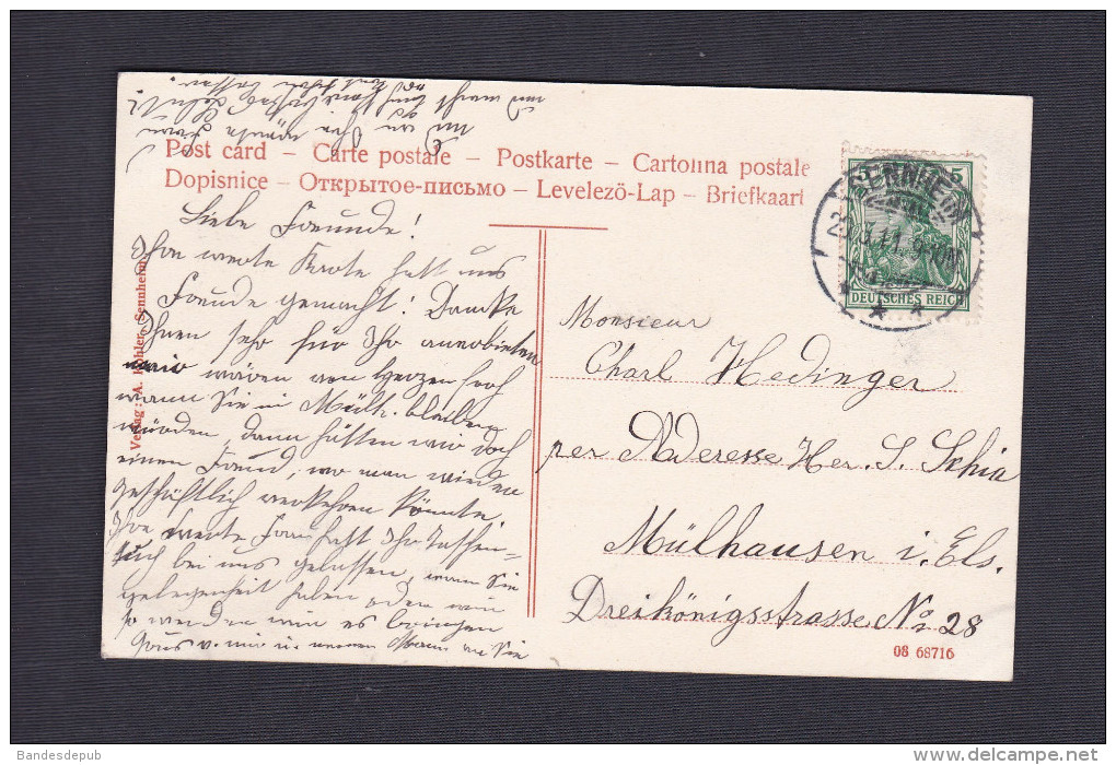 Vente Immediate Cernay (68) Souvenir Gruss Aus Sennheim Grand' Rue Grosse Gasse ( Animée Ed. A. Kohler) - Cernay