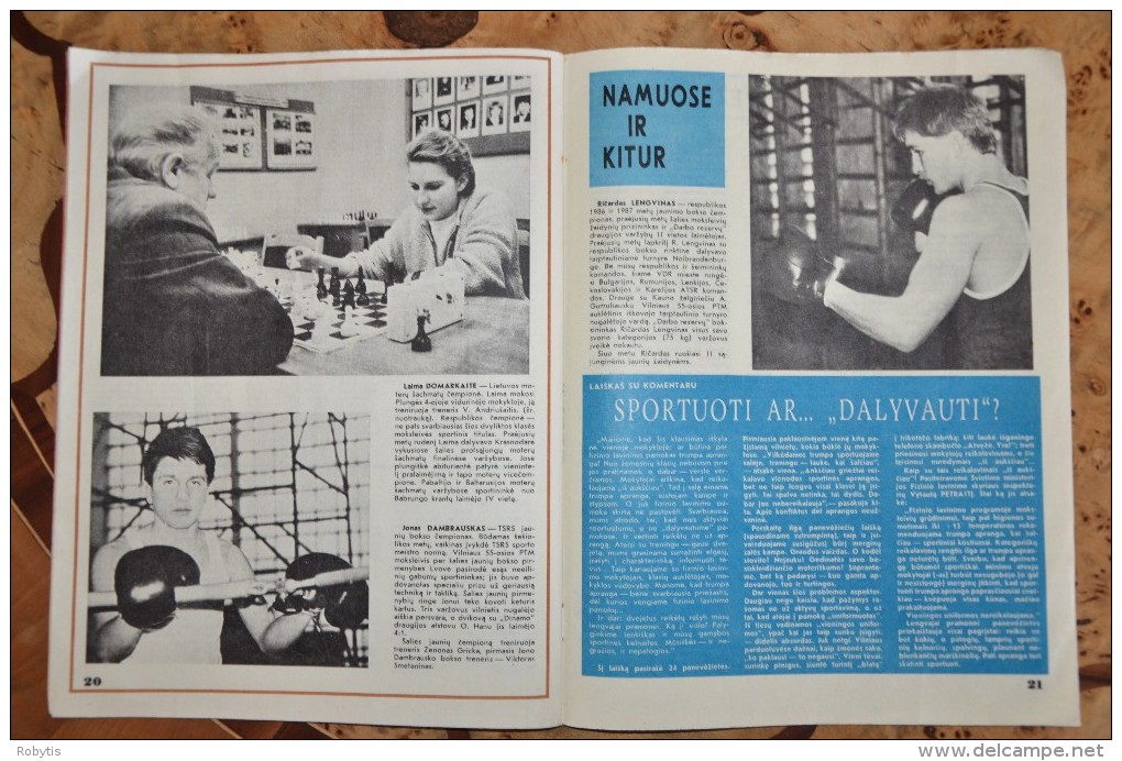 Litauen Lithuania Magazine Student 1988 Nr.1 Chess  Boxing - Revues & Journaux