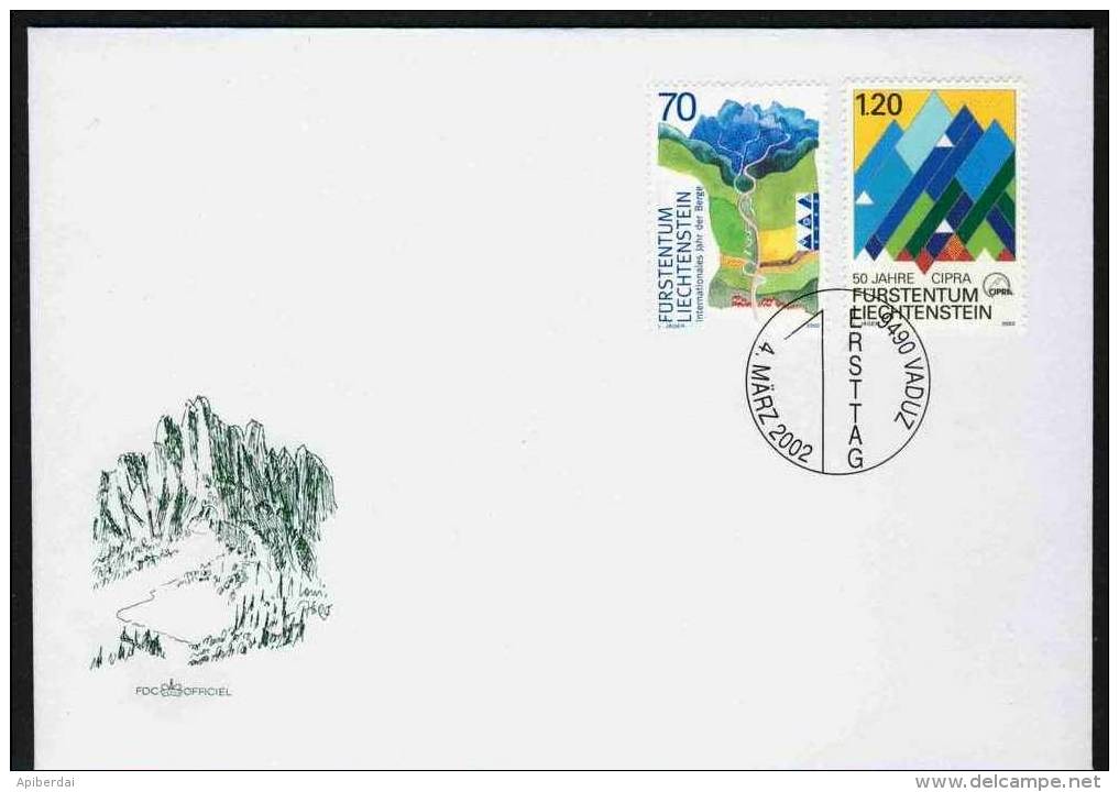 Liechtenstein - 2002 Année De La Montagne  (unused Serie + FDC) - Brieven En Documenten