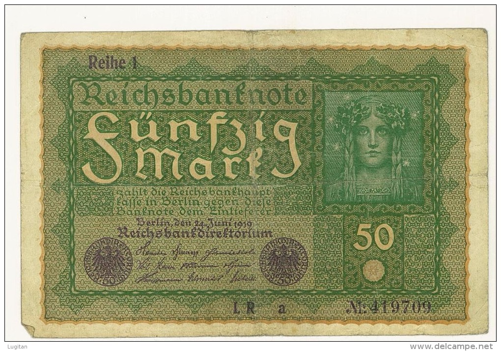 GERMANIA - 50 MARK - REIHE 1 - LR A N° 419709 - 50 Mark