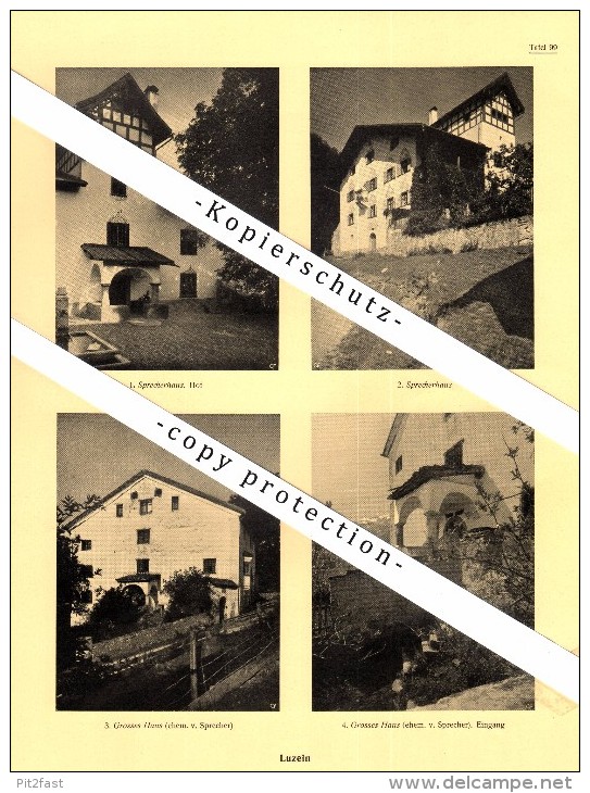 Photographien / Ansichten , 1925 , Luzein , Prospekt , Architektur , Fotos !!! - Luzein