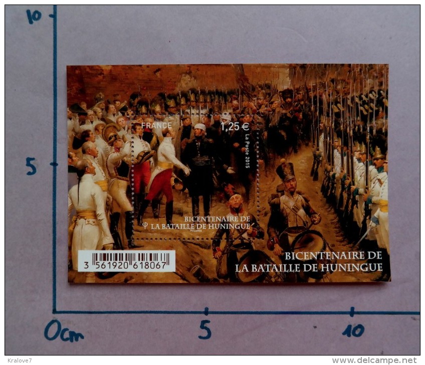 FRANCE BLOC NEUF HISTOIRE BICENTENAIRE BATAILLE DE HUNINGUE 2015 SHEET MNH HISTORY BATTLE OF HUNINGUE MNH STAMPS - Revolución Francesa