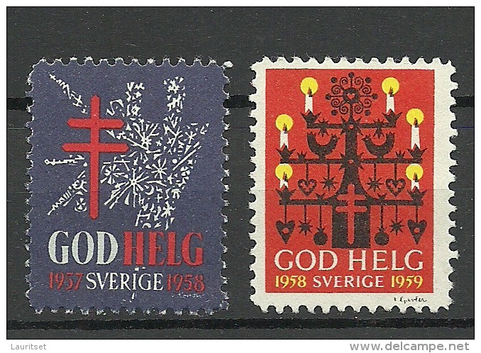 SCHWEDEN 1957 - 1959 Christmas Weihnachten Tuberculosis - Neufs